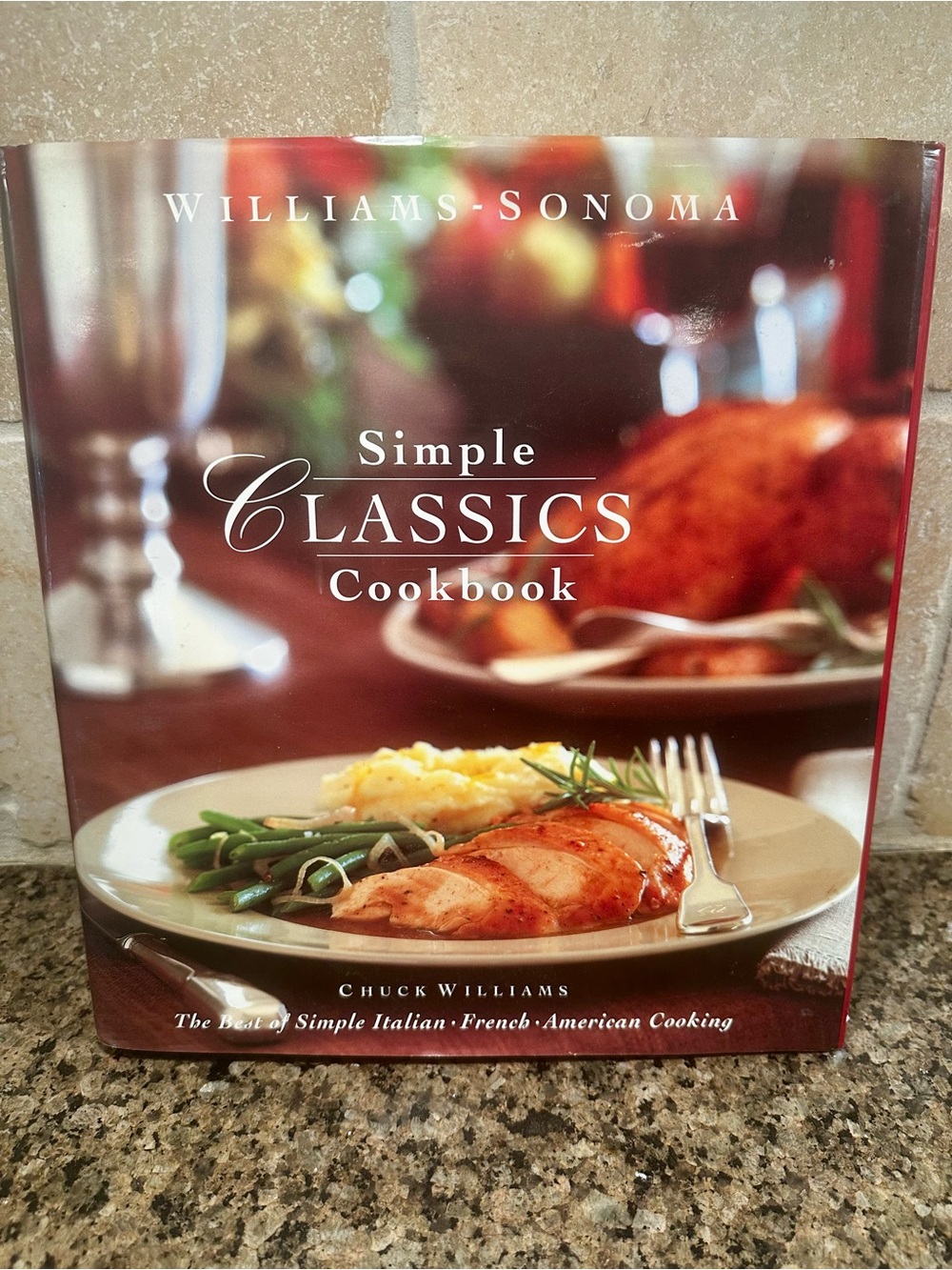 Williams Sonoma Simple Classics Cookbook - Burgundy & White Cover